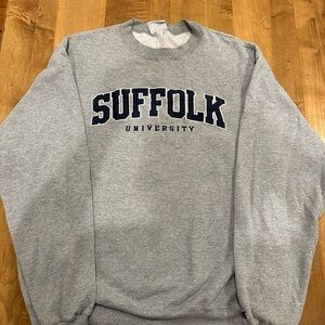 Champion Gray Suffolk University Crewneck Sweater